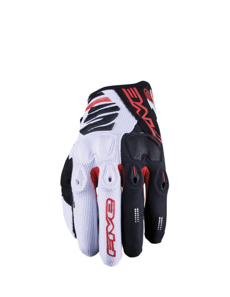 Gants Cross Five E2 - Blanc Noir Rouge