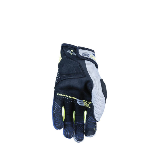 Gants Cross Five E2 - Gris Jaune Fluo Bleu