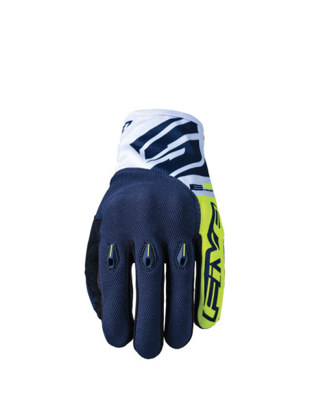 Gants Cross Five E3 Evo - Jaune Fluo Bleu