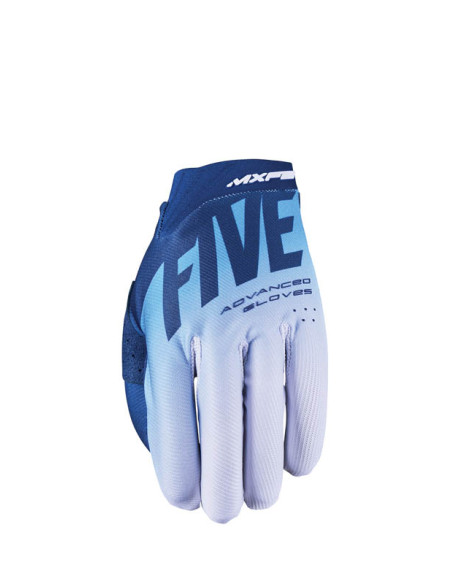 Gants Cross Five MXF2 Evo Split - Bleu Blanc Bleu