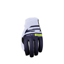 Gants Cross Five MXF4 Core - Blanc Bleu Jaune Fluo