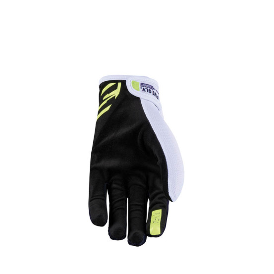 Gants Cross Five MXF4 Core - Blanc Bleu Jaune Fluo