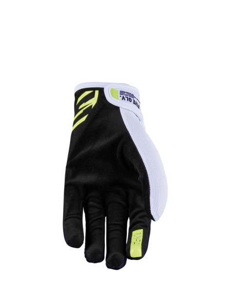 Gants Cross Five MXF4 Core - Blanc Bleu Jaune Fluo