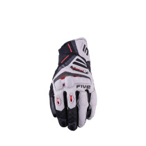 Gants moto Adventure Five TFX1 Airflow Court - Gris Rouge Fluo