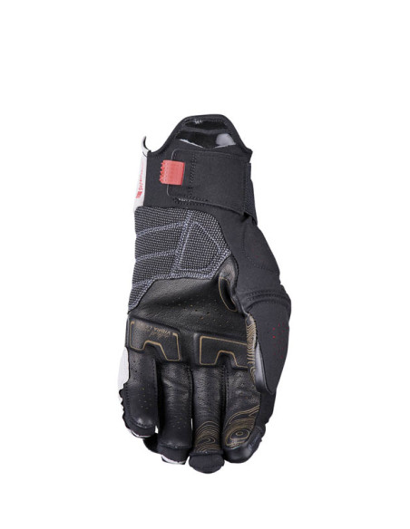 Gants moto Adventure Five TFX1 Airflow Court - Gris Rouge Fluo