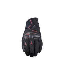 Gants moto Adventure Five TFX1 Airflow Court - Noir Rouge Fluo