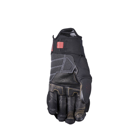 Gants moto Adventure Five TFX1 Airflow Court - Noir Rouge Fluo