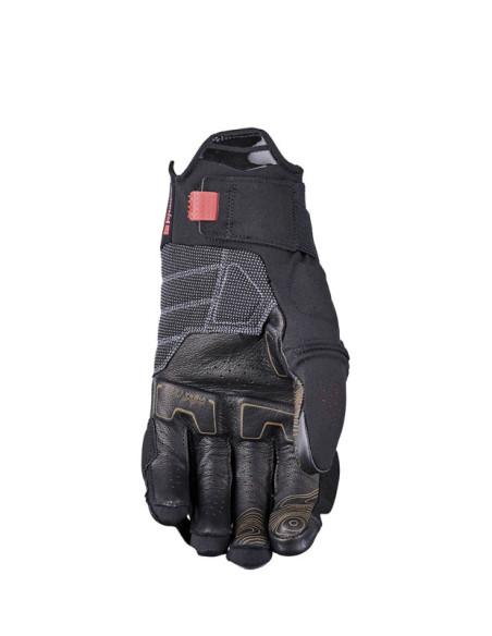 Gants moto Adventure Five TFX1 Airflow Court - Noir Rouge Fluo