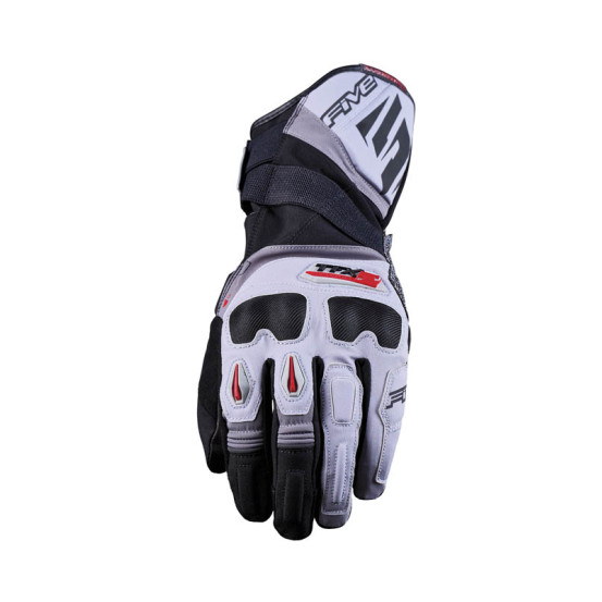 Gants moto Adventure Five TFX2 WP - Gris Gris Rouge