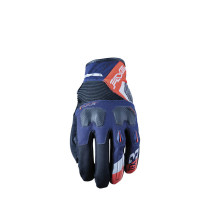 Gants moto Adventure Five TFX3 - Bleu Rouge