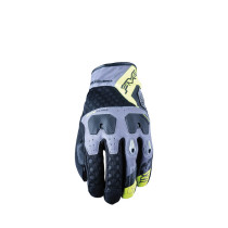 Gants moto Adventure Five TFX3 Airflow - Gris Jaune Fluo