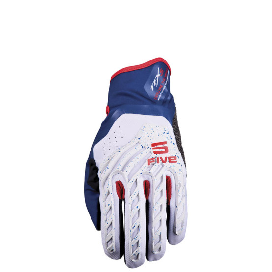 Gants moto Adventure Five TFX5 - Gris Bleu Rouge