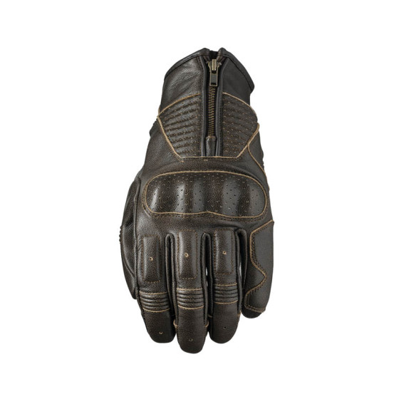 Gants moto Custom Five Kansas - Marron