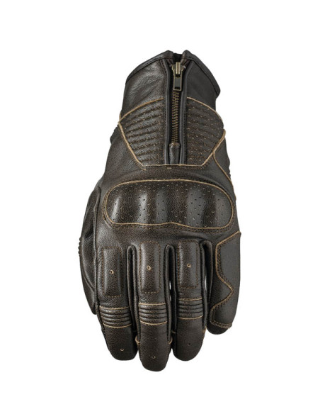 Gants moto Custom Five Kansas - Marron