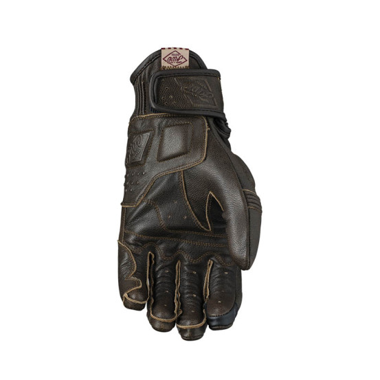 Gants moto Custom Five Kansas - Marron