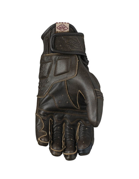 Gants moto Custom Five Kansas - Marron