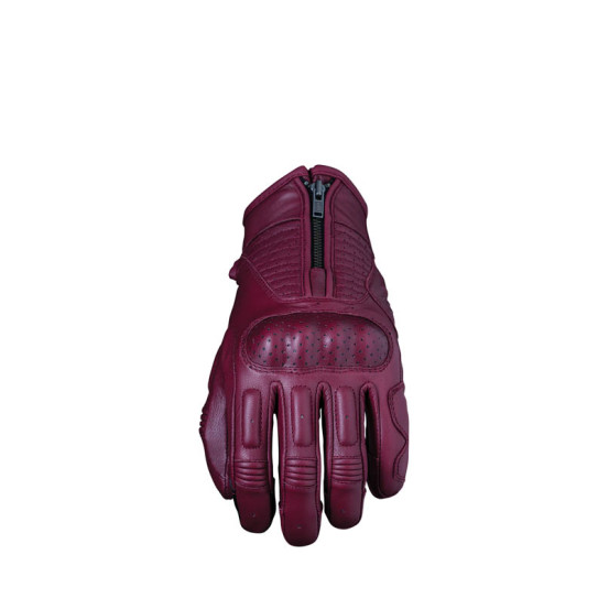 Gants moto femme Custom Five Kansas - Rouge Burgundy