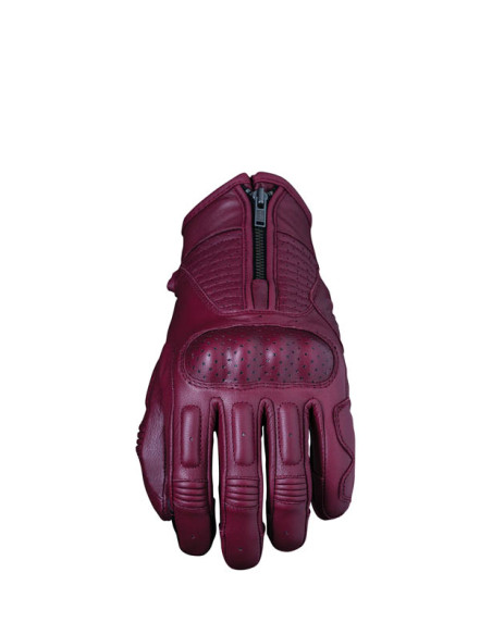 Gants moto femme Custom Five Kansas - Rouge Burgundy