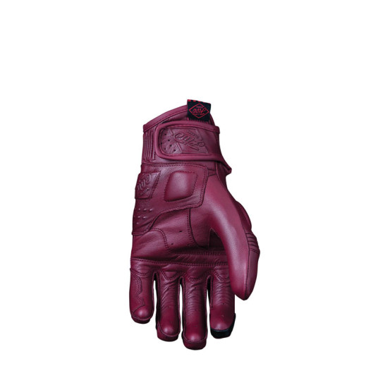 Gants moto femme Custom Five Kansas - Rouge Burgundy