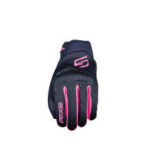 Gants moto femme Five Globe Evo - Noir Rose Fluo