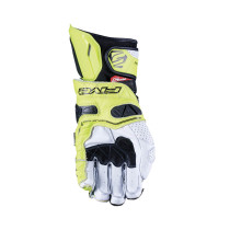 Gants moto Racing Performance Five RFX RACE - Blanc Jaune Fluo 2