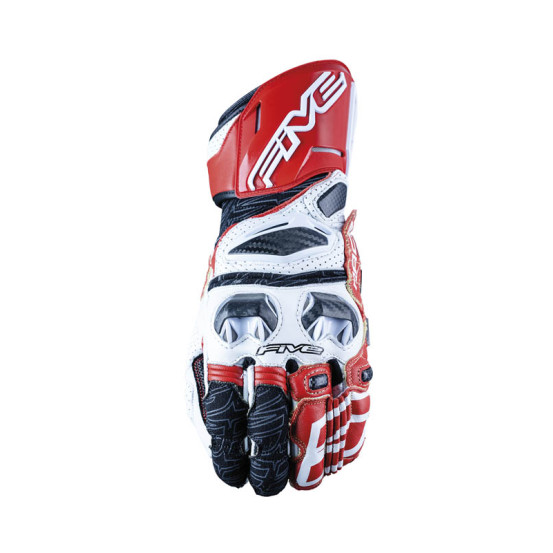 Gants moto Racing Performance Five RFX RACE - Blanc Rouge