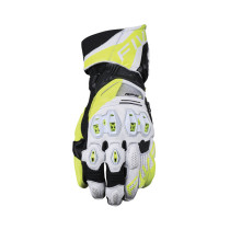 Gants moto Racing Performance Five RFX1 Evo - Blanc Jaune Fluo