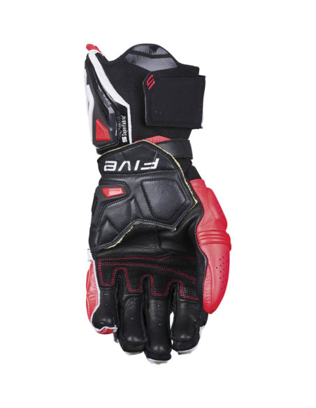 Gants moto Racing Performance Five RFX1 Evo - Blanc Rouge Fluo