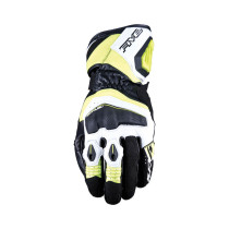 Gants moto Racing Sport Five RFX4 Evo - Blanc Jaune Fluo