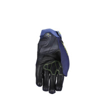 Gants moto Route Performance Five Stunt Evo 2 - Bleu Nuit Jaune Fluo 2
