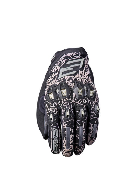 Gants moto Route Performance Five Stunt Evo 2 - Noir Graffiti Glow