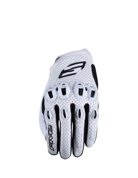 Gants moto Route Performance Five Stunt Evo 2 Cuir - Blanc