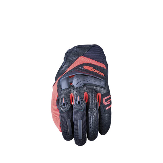 Gants moto Route Sport Five RS1 - Noir Rouge Fluo
