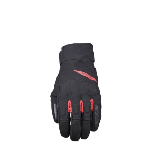 Gants moto Route Waterproof Five Boxer Evo WP - Noir Rouge Fluo