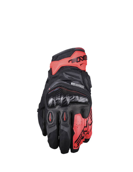Gants moto Route Waterproof Five X-RIDER WP - Noir Rouge Fluo