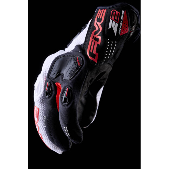 Gants Cross Five E2 - Blanc Noir Rouge