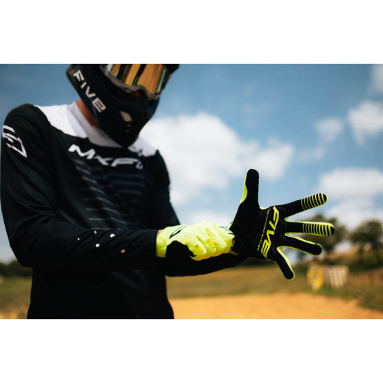 Gants Cross Five MXF1 Evo - Jaune Fluo