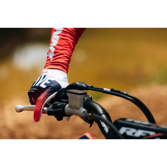 Gants Cross Five MXF2 Evo Split - Blanc Rouge Bleu