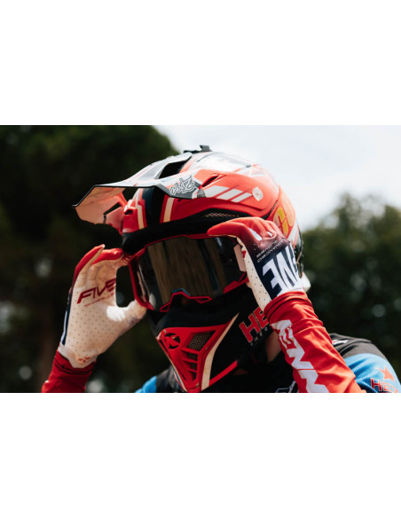 Gants Cross Five MXF2 Evo Split - Blanc Rouge Bleu