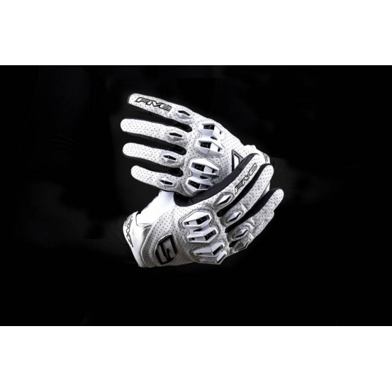 Gants moto Route Performance Five Stunt Evo 2 Cuir - Blanc