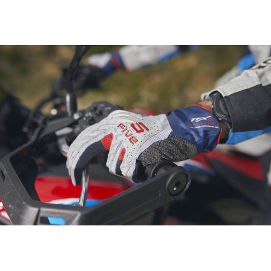 Gants moto Adventure Five TFX5 - Gris Bleu Rouge