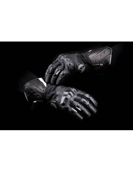 Gants moto femme Hiver Five WFX Skin Evo GTX - Noir Blanc