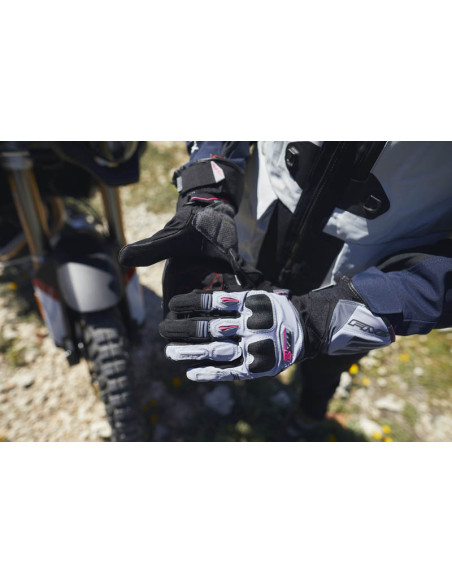 Gants moto femme Adventure Five TFX2 WP - Gris Rose