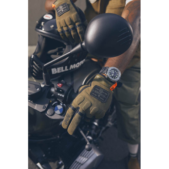 Gants moto Custom Five Scrambler - Kaki Noir