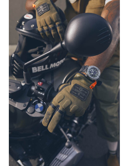 Gants moto Custom Five Scrambler - Kaki Noir