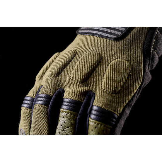 Gants moto Custom Five Scrambler - Kaki Noir
