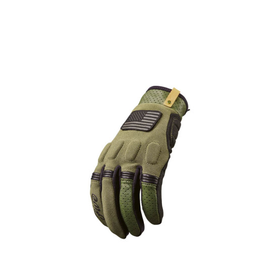 Gants moto Custom Five Scrambler - Kaki Noir