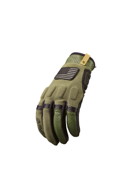 Gants moto Custom Five Scrambler - Kaki Noir