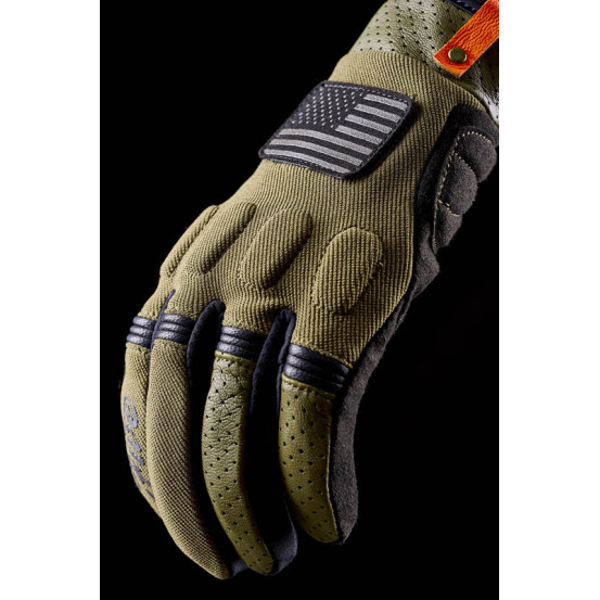 Gants moto Custom Five Scrambler - Kaki Noir