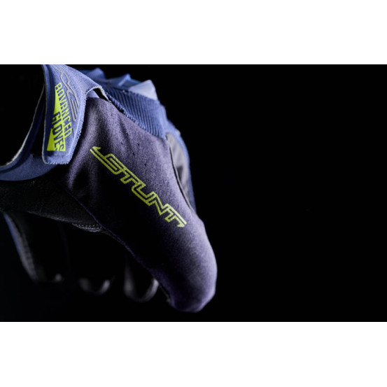 Gants moto Route Performance Five Stunt Evo 2 - Bleu Nuit Jaune Fluo